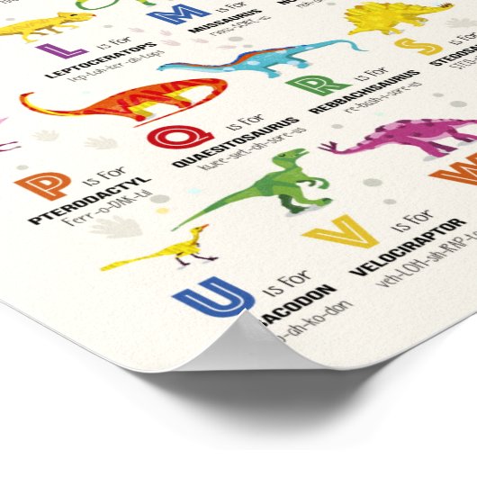 DINOSAUR ALPHABET POSTER (Hoek)