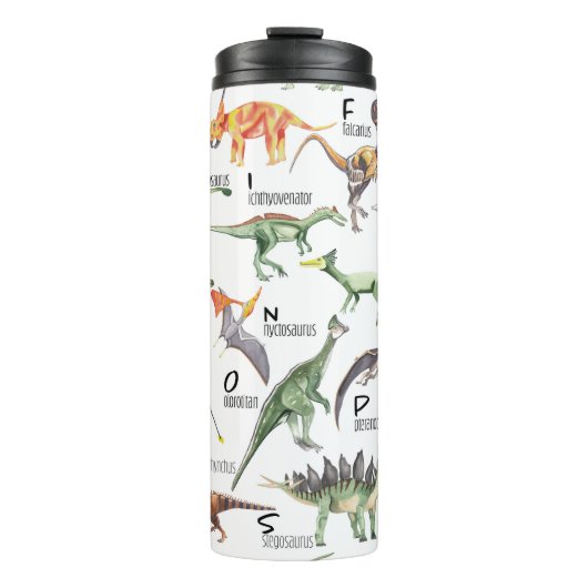 Dinosaur Alphabet Thermosbeker (Voorkant)