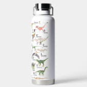 Dinosaur Alphabet Waterfles (Achterkant)