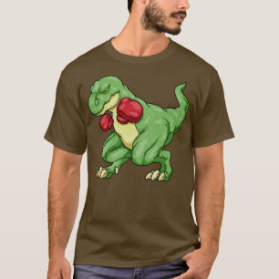 Dinosaur als bokser met bokshandschoenen t-shirt