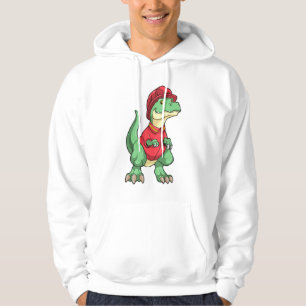 Dinosaur als brandweerman met brandhelm hoodie