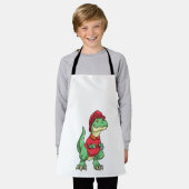 Dinosaur als brandweerman met brandhelm schort (Gedragen)