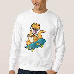Dinosaur als Skater met Skateboard Trui