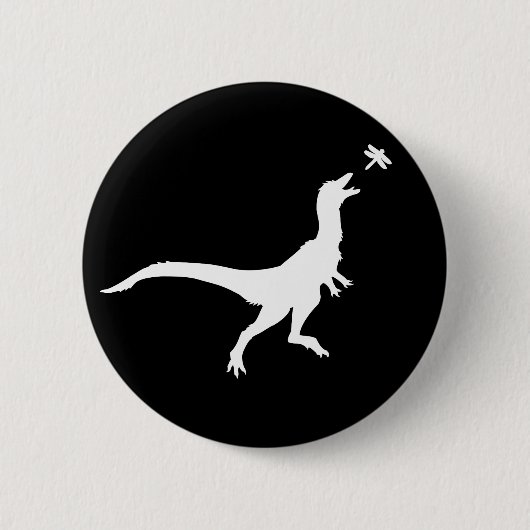 Dinosaur and Dragonfly Button (Voorkant)