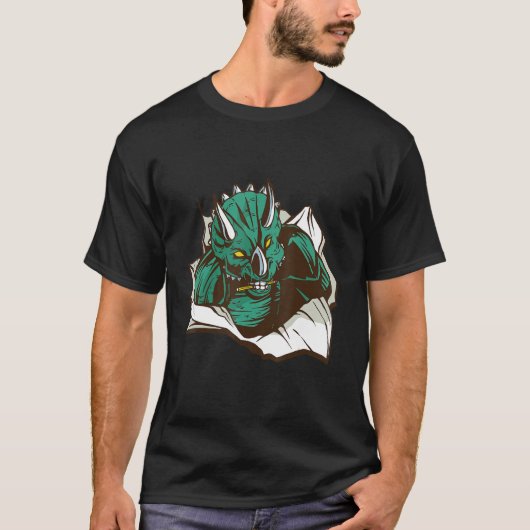 Dinosaur Angry Scary T-shirt (Voorkant)