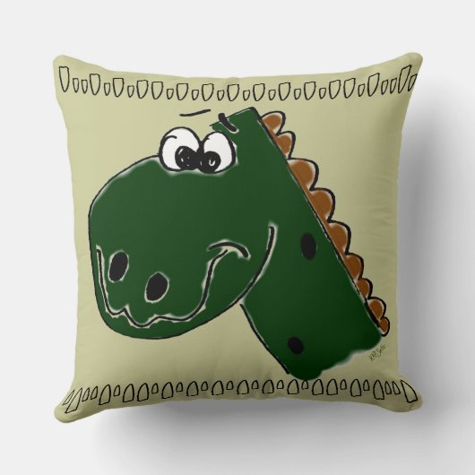 Dinosaur Animated Character Kussen (Achterkant)
