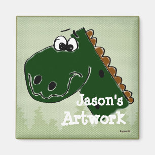 Dinosaur Animated laat je kinderkunstwerk zien Magneet