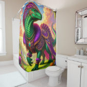 Dinosaur Art Douchegordijn (In situ)