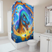 Dinosaur Art Douchegordijn (In situ)