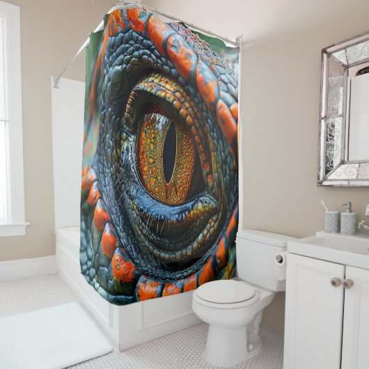 Dinosaur Art Douchegordijn (In situ)