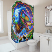 Dinosaur Art Douchegordijn (In situ)