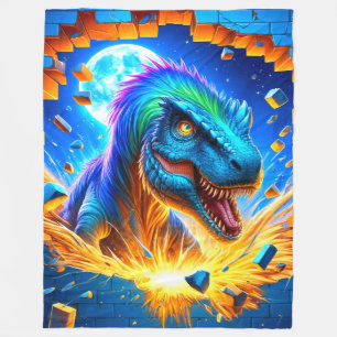 Dinosaur Art Fleece Deken