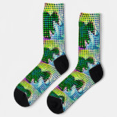 Dinosaur art sokken (Links)