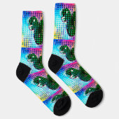 Dinosaur art sokken (Rechts)