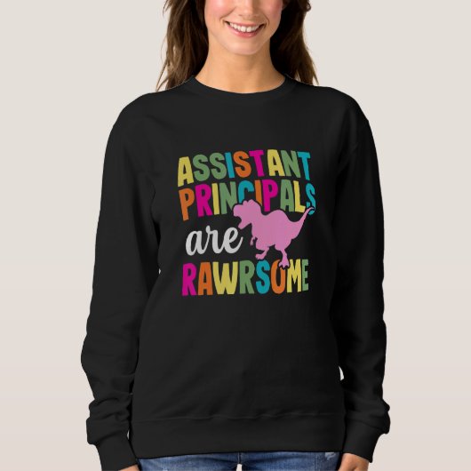 Dinosaur Assistant Principal School Teacher Apprec Trui (Voorkant)