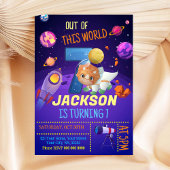 Dinosaur Astronaut 8e verjaardag Uitnodiging
