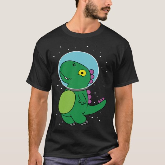 Dinosaur astronaut children's gift for space fans t-shirt (Voorkant)