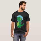 Dinosaur astronaut kindercadeau voor ruimtefans t-shirt (Voorkant volledig)