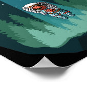 Dinosaur Astronaut UFO T-Rex Poster (Hoek)