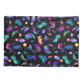 Dinosaur Astronauts Waterverf Ruimtevaart geperson Kussensloop (Achterkant)