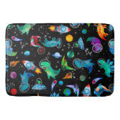 Dinosaur Astronauts Waterverf Space Kinder Dino Badmat (Voorkant)