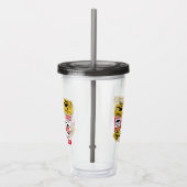 Dinosaur Attentie Signs Acryl Drinkbeker (Rechts)