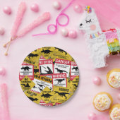 Dinosaur Attentie Signs Papieren Bordje (Feest)