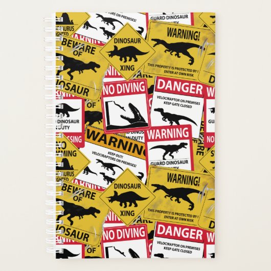 Dinosaur Attentie Signs Planner (Voorkant)
