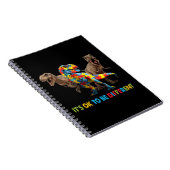 Dinosaur Autism Awareness Design beschikt over een Notitieboek (Rechterzijde)