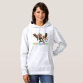 Dinosaur Autism Awareness design features a dinosa Hoodie (Voorkant volledig)