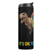 Dinosaur Autism Awareness design features a dinosa Thermosbeker (Gedraaid links)