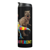 Dinosaur Autism Awareness design features a dinosa Thermosbeker (Geroteerd rechts)
