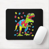 Dinosaur Autism Awareness Puzzle Piece Boys Kinder Muismat (Met muis)