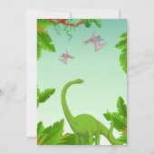 Dinosaur Avonturen Verjaardagsfeestje Kaart (Achterkant)