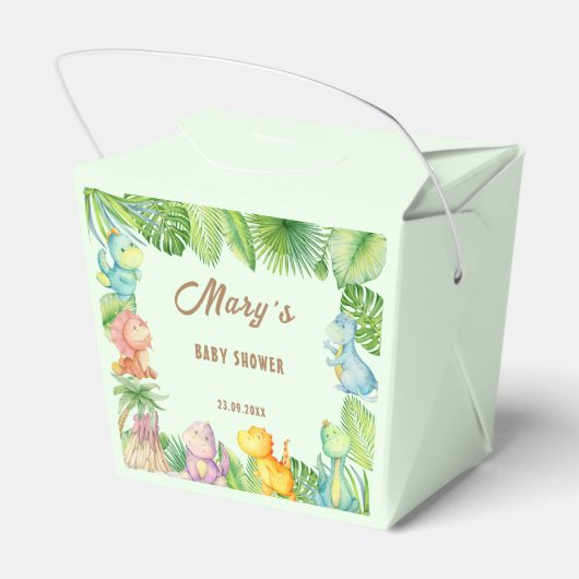 Dinosaur Baby Bedankdoosjes (Achterkant)