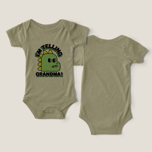 Dinosaur Baby Bodysuit (Ontwerp Voorkant & Achterkant)