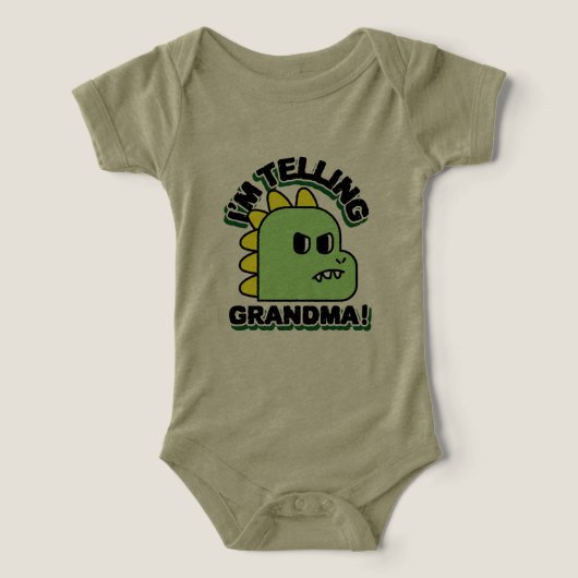 Dinosaur Baby Bodysuit (Design voorkant)
