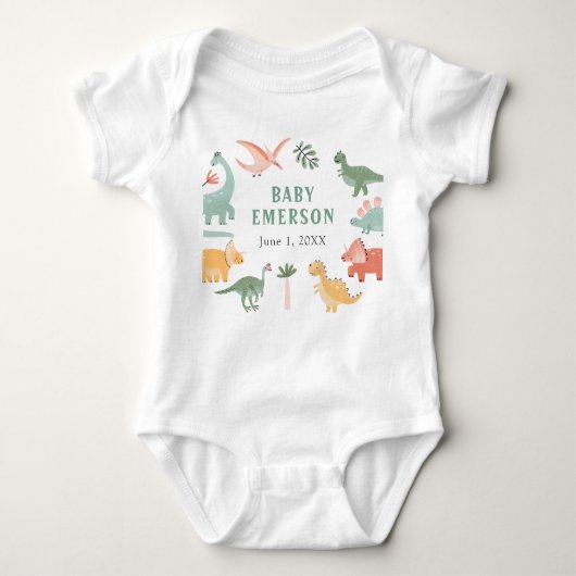 Dinosaur Baby Bodysuit (Voorkant)