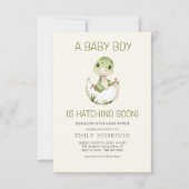 Dinosaur Baby Boy komt binnenkort uit in één douch Kaart (Voorkant)