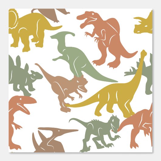Dinosaur Baby Boy Nursery Peel & Stick Verwijderba Behang (Voorkant)