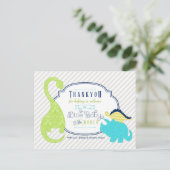 Dinosaur Baby Dank u Briefkaart (Staand voorkant)