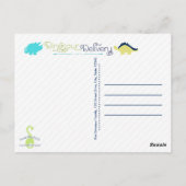 Dinosaur Baby Dank u Briefkaart (Achterkant)