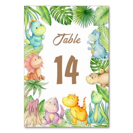 Dinosaur Baby Kaart (Achterkant)