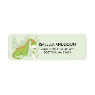 Dinosaur Baby shower Adres Etiket