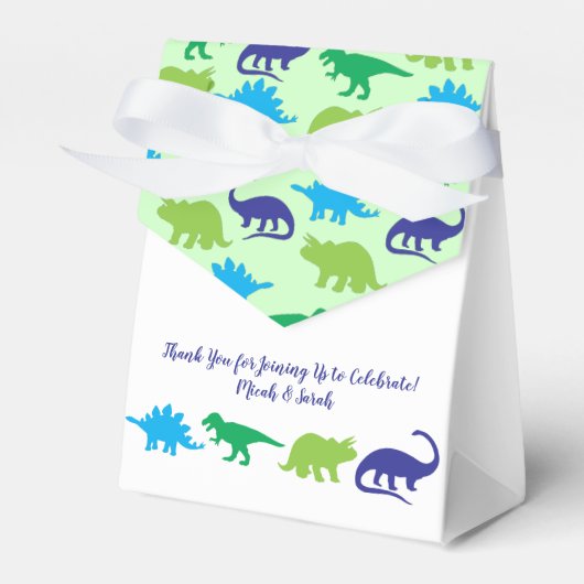 Dinosaur Baby shower Bedankdoosjes (Voorkant Zijde)