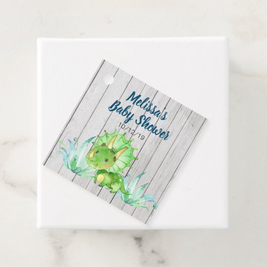 Dinosaur Baby shower Bedankjes Labels (In situ)