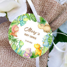 Dinosaur Baby shower Bedankjes Labels