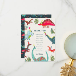 Dinosaur baby shower bedankt je kaart