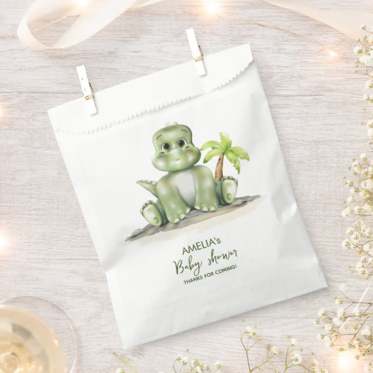 Dinosaur Baby shower Bedankzakje (Geknipt)