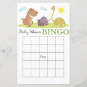 Dinosaur baby shower bingo card (Voorkant)